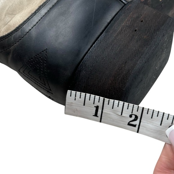 EIGHT SECOND ANGEL AZTEC FEATHER Cowboy Boots Women's Sz 8 Cream/Gray / Black - Picture 14 of 16